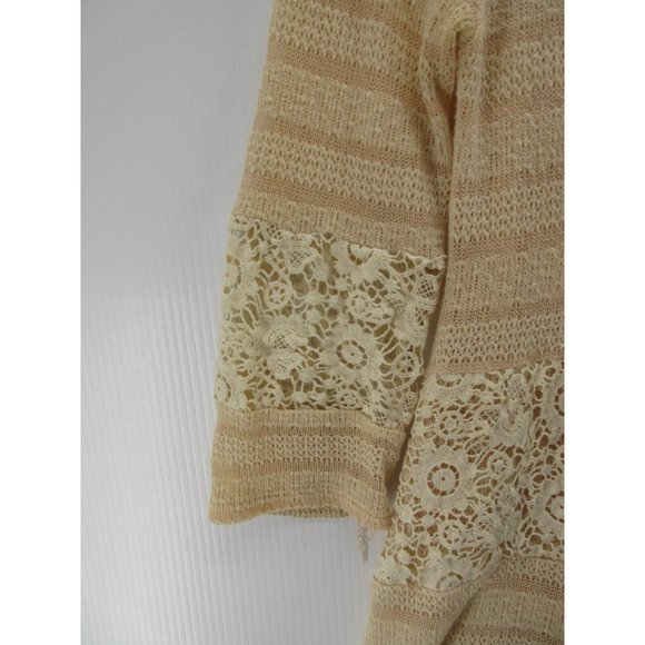Blu Pepper Sweater Small Tunic Pullover Crochet Handkerchief Hem * - Picture 3 of 13